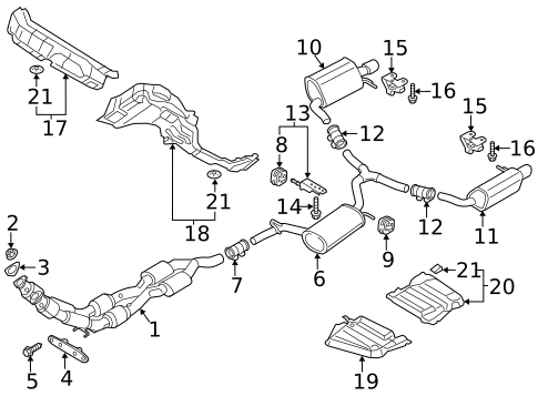 Exhaust Components for 2015 Volkswagen Passat #0
