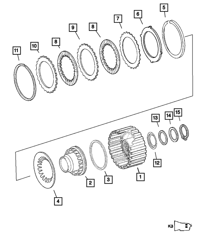 52108094AA - Automatic Transmission 5 Speed [DGJ]: Piston for Mopar Image