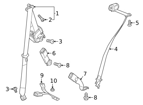 Seat Belt for 2021 Buick Enclave #0