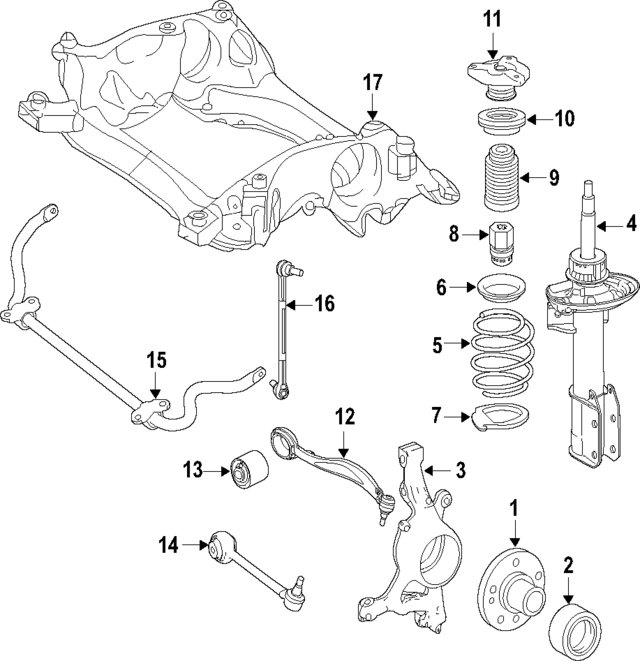 204323210064 - Suspension: Strut for Mercedes-Benz Image