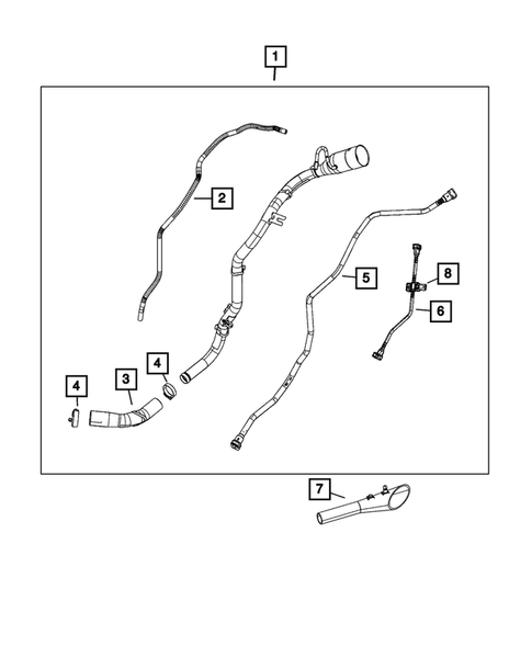 Fuel Tank Filler Tube for 2025 Chrysler Pacifica #1