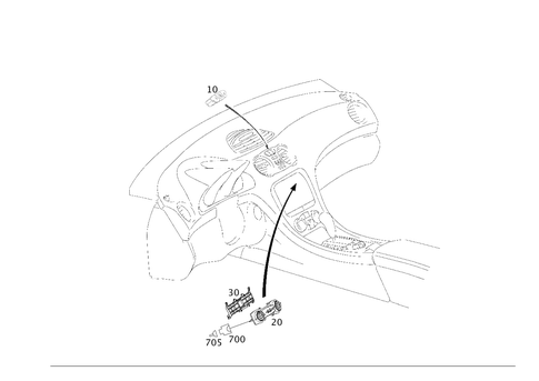 Switch in Instrument Panel and Center Console for 2009 Mercedes-Benz SLR McLaren #0