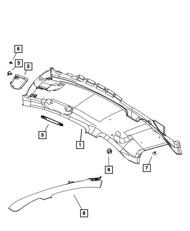 1YV94JW4AC - Interior Trim: Headliner for Mopar Image