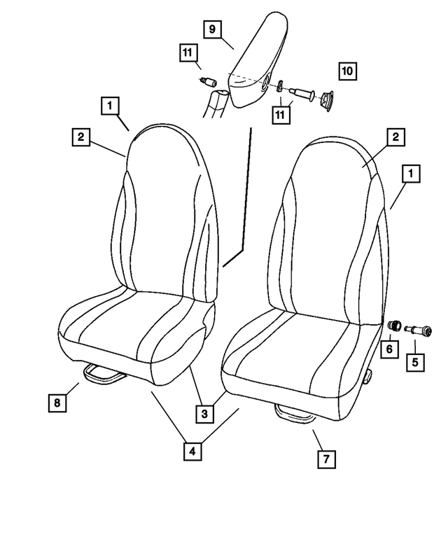 5072559AA - Interior Trim: Seat Cushion Foam, Driver, Power for Mopar Image