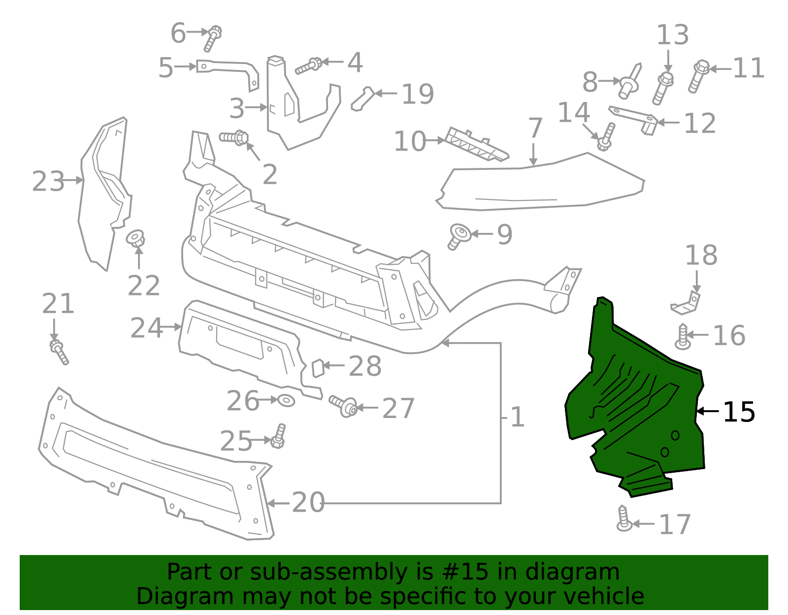 thumbnail image 2 of OEM Mazda CX-9 Passenger Side Lower Bumper Cover Bracket - 2016-2022, TK48-50-153B - Genuine New 2 of 4