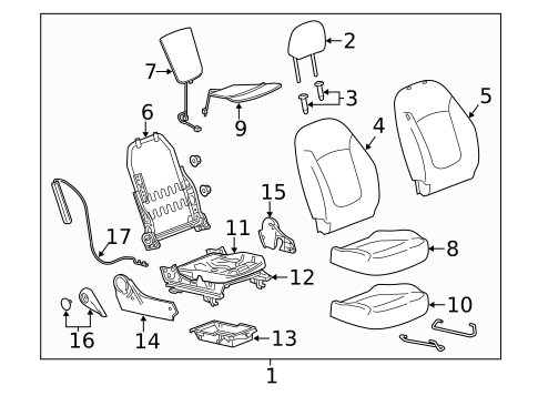 Passenger Seat Components for 2016 Chevrolet Spark EV #0