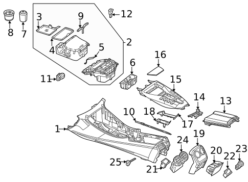 Front Console for 2021 Mercedes-Benz AMG GT 63 #0