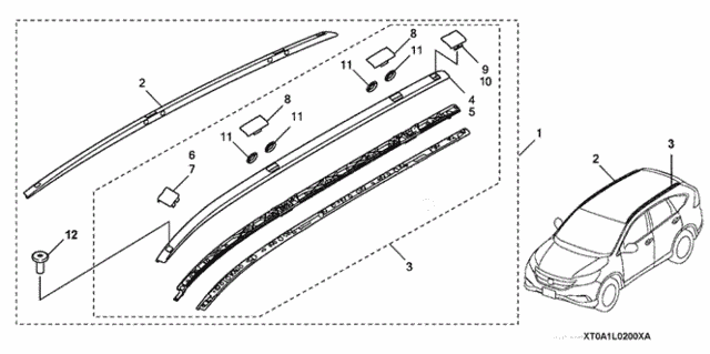 Roof Rails *NH666M* for 2015 Honda CR-V #0