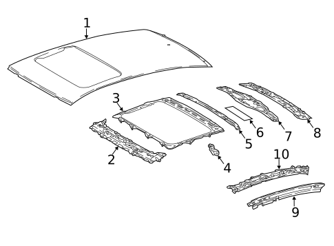 Roof & Components for 2019 Lexus LS500 #1