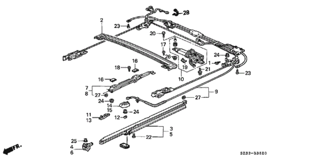 Roof Slide Components for 2002 Acura RL #0