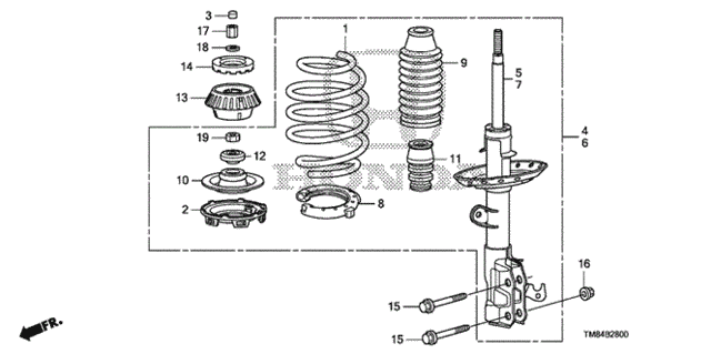 Front Shock Absorber for 2010 Honda Insight #0