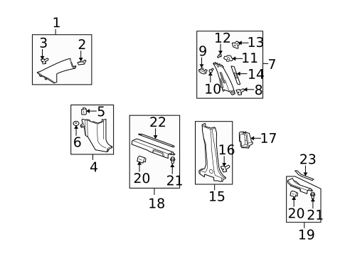 Interior Trim - Pillars for 2008 Saturn Vue #0