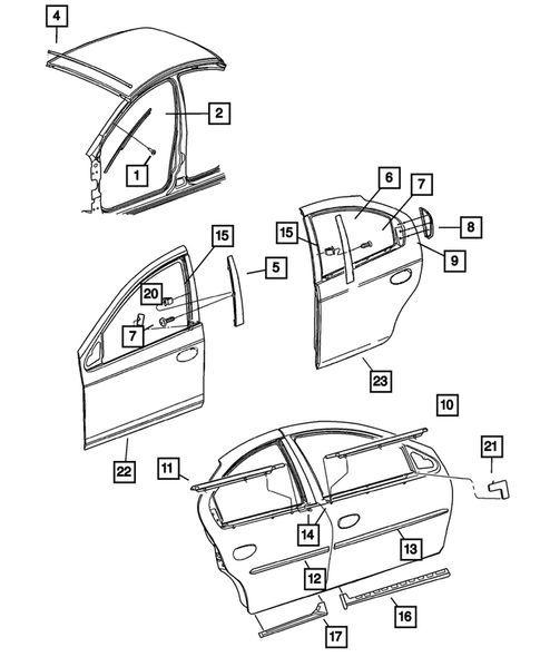 Moldings and Ornamentation for 2003 Dodge Neon #0