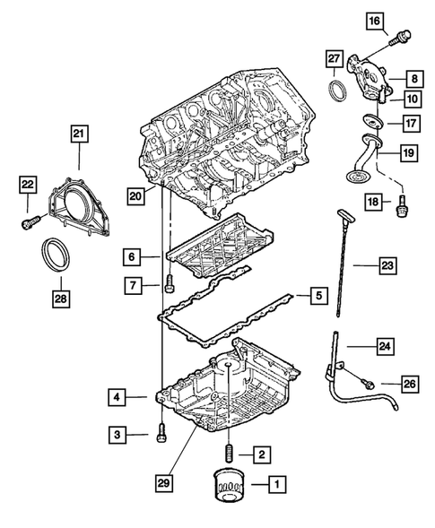 Engine Oiling for 2006 Chrysler Sebring #0
