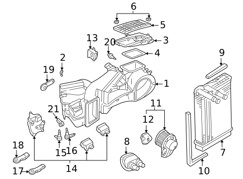 HVAC Case for 2002 Volkswagen Passat #1