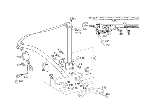 Front Seat Safety Belt for 2008 Mercedes-Benz CLK350 #0