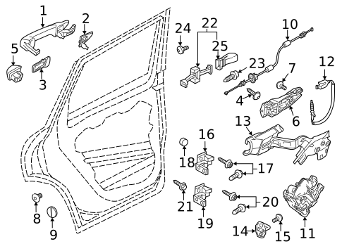 Rear Door for 2014 Porsche Cayenne #1