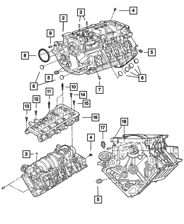 RL031382AA - 4.7L Gas; Engine: Short Block Engine for Mopar Image