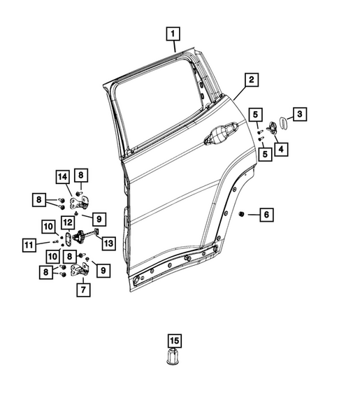 Rear Door for 2021 Jeep Compass #1