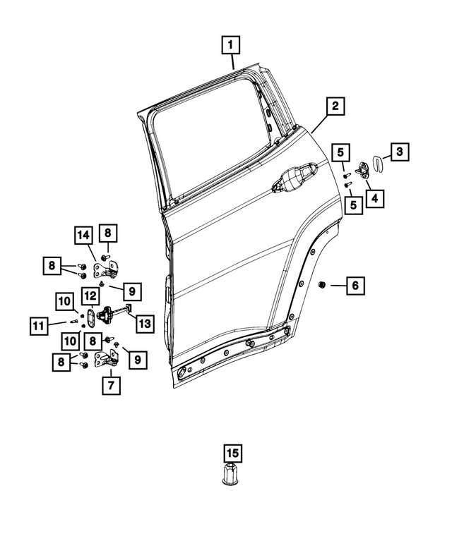 4589139AA - Doors, Door Mirrors and Related Parts: Door Latch Striker Spacer, Right for Mopar Image