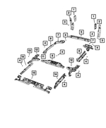 6DD61TX7AB - Body Sheet Metal Except Doors: D Pillar Molding, Left for Jeep: Wrangler Image