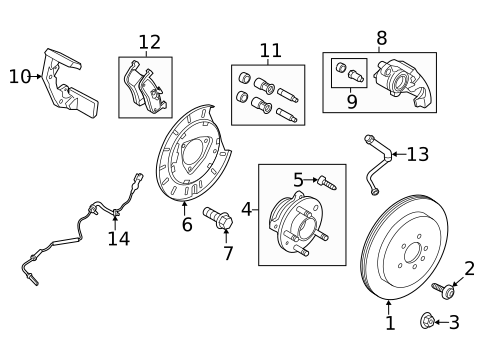 Rear Brakes for 2014 Lincoln MKT #1