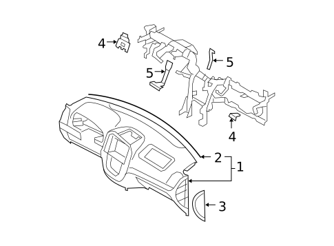 Instrument Panel for 2009 Hyundai Santa Fe #0