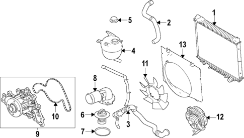 Water Pump for 2021 Ford E-450 Super Duty #1