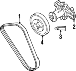 MD338513 - : Drive Belt for Mitsubishi: Mirage Image