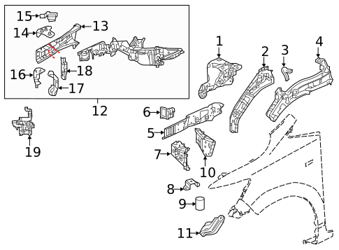 Structural Components & Rails for 2019 Honda HR-V #0