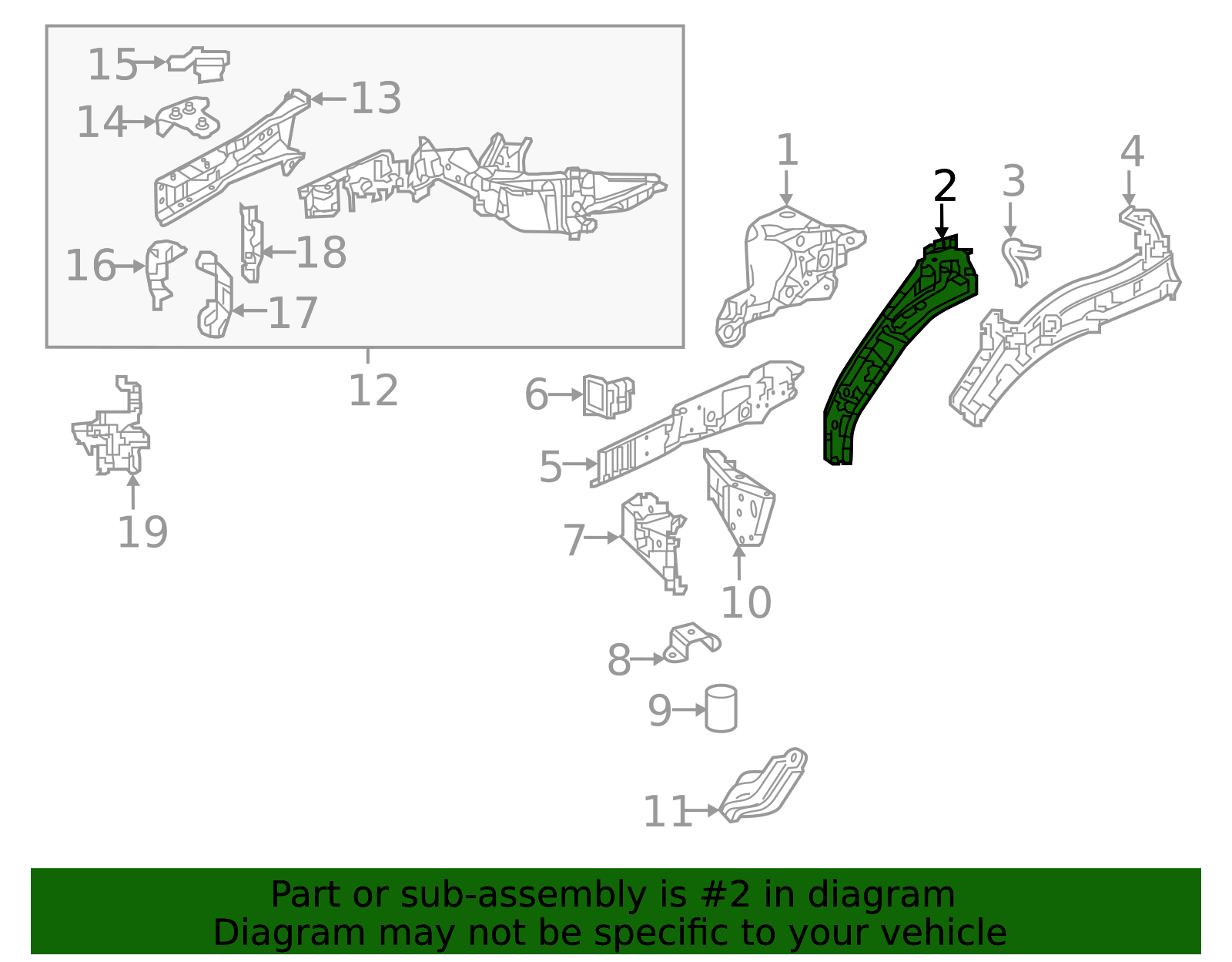 04674-T7W-A00ZZ - 2016-2022 Honda HR-V - Extension Set R Front