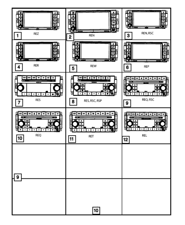 5064761AD - Electrical: Mw/fm/dvd/hdd/mp3/rr Camera Radio for Mopar Image