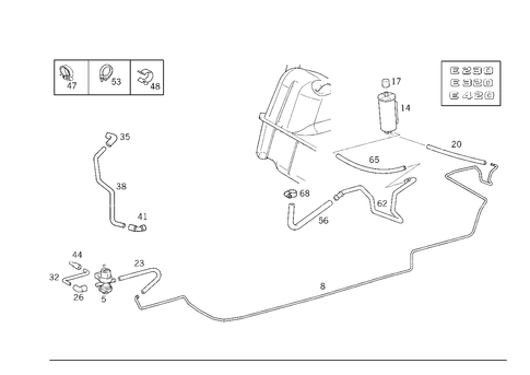 Closed Fuel-Evaporation-Control System for 1994 Mercedes-Benz E420 #2