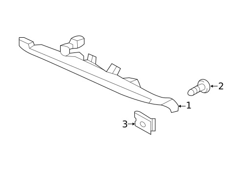 High Mounted Stop Lamp for 2020 Acura MDX #0