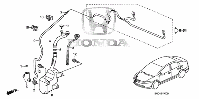 Windshield Washer (1) for 2006 Honda Civic #0