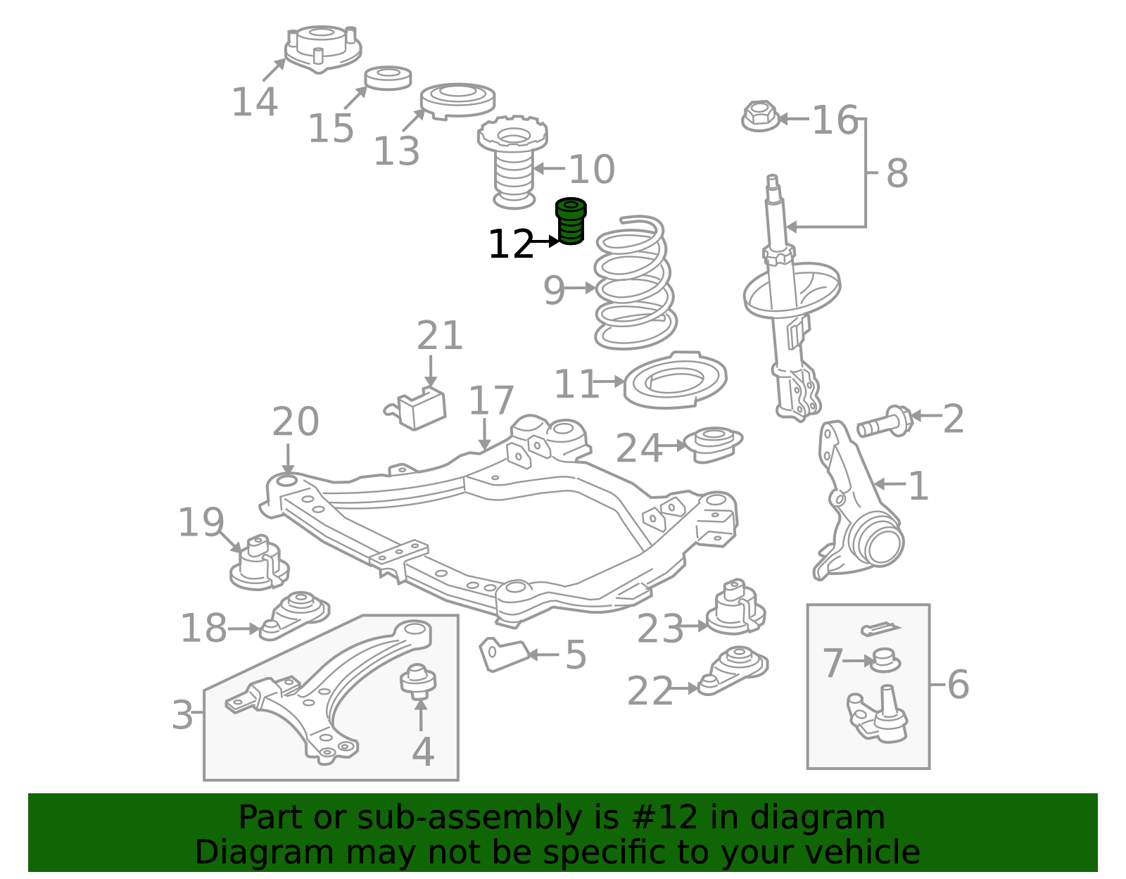 48331-0T010 - Suspension Strut Bumper - 2009-2015 Toyota Venza | OEM ...