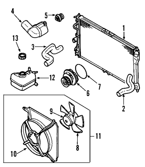 Radiator & Components for 2009 Chevrolet Aveo #1