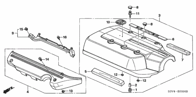Intake Manifold Cover (2) for 2006 Acura MDX #0