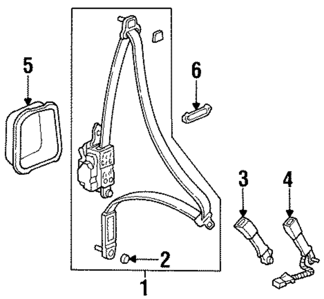 4814SY8A02ZA - : Lap &amp; Shoulder Belt for Acura Image