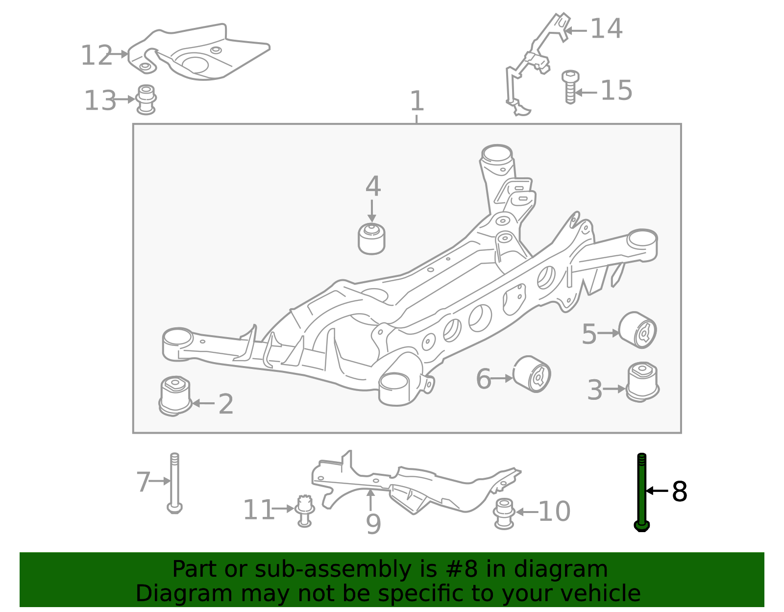 2015-2025 Porsche Macan Suspension Cross-Member Rear Bolt WHT-004-756 ...