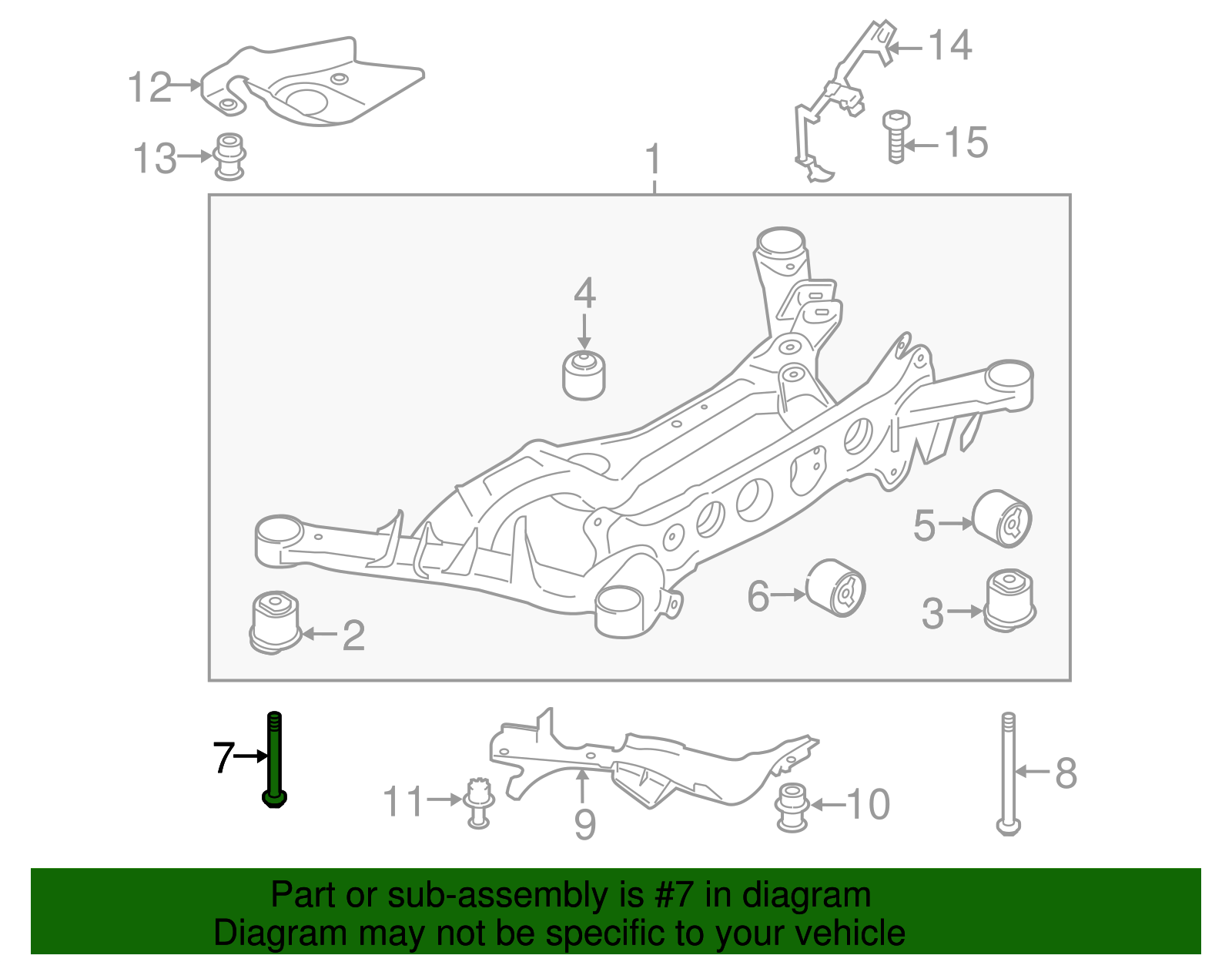 Suspension Cross-Member Mount Bolt - Porsche (N-909-763-02)
