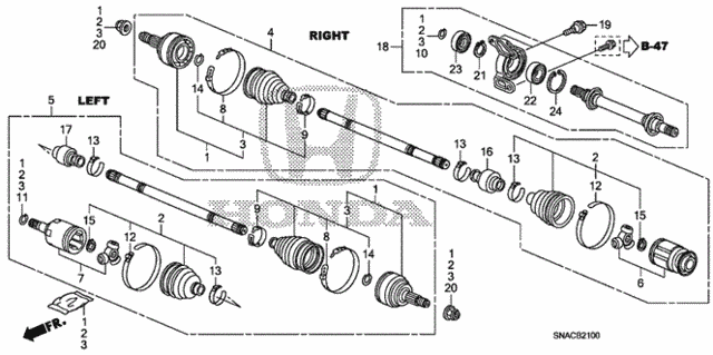 Driveshaft - Half Shaft (1.8L) (MT) for 2010 Honda Civic #0