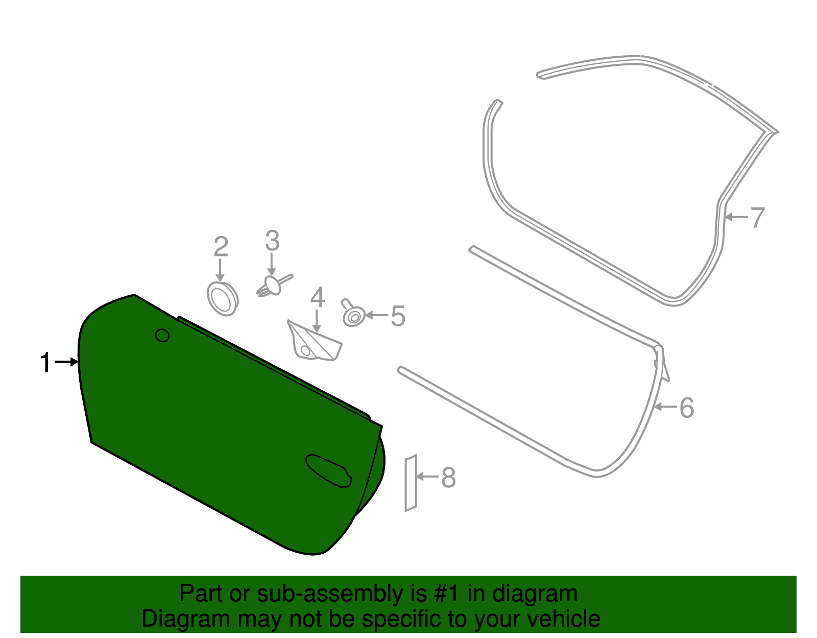 Door Shell - Porsche (9P1-831-051-AY-GRV)
