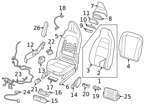 Passenger Seat Components for 2019 INFINITI QX30 #0