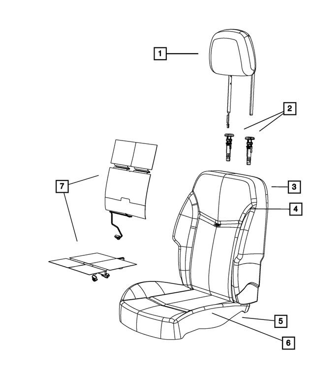 1RX24JRRAB - Interior Trim: Front Headrest for Mopar Image image