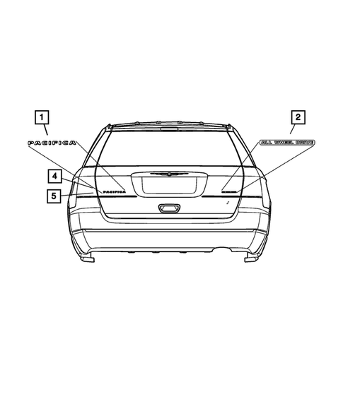 Nameplates for 2005 Chrysler Pacifica #0