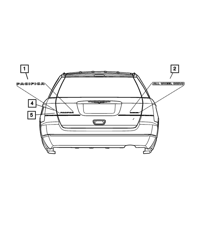 4857971AA - Exterior Ornamentation: Limited Nameplate for Mopar Image