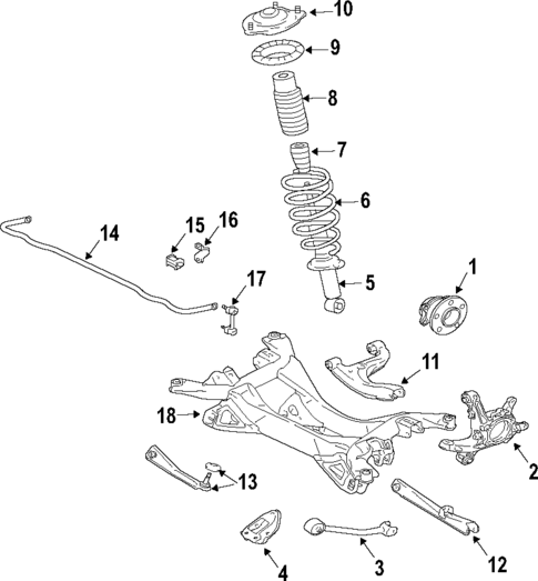 Rear Suspension for 2010 Mitsubishi Endeavor #0