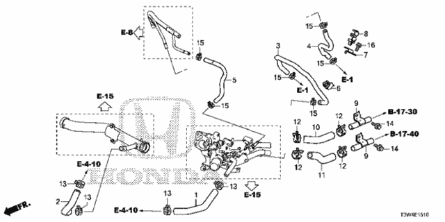 Water Hose (1) for 2014 Honda Accord #0