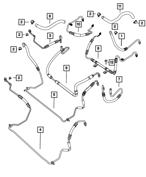 Power Steering Hoses for 2016 Jeep Wrangler #0